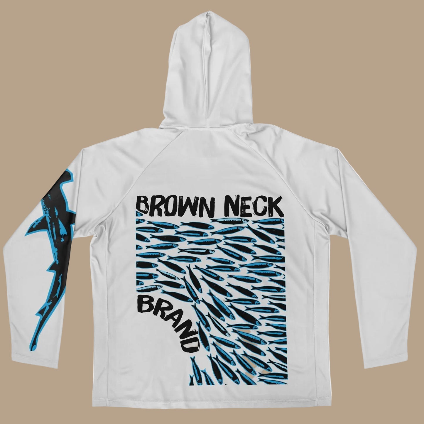 Shark and Minnows Hooded Fishing Shirt