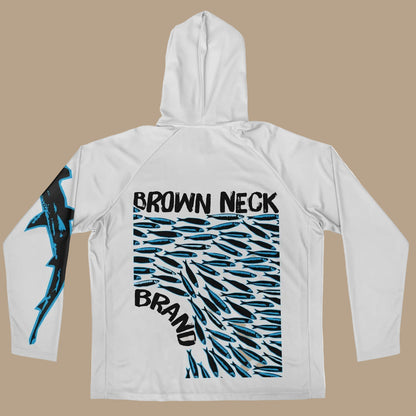 Shark and Minnows Hooded Fishing Shirt