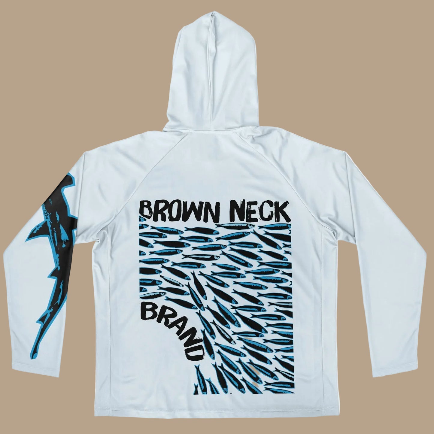 Shark and Minnows Hooded Fishing Shirt