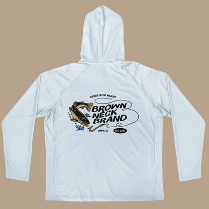 Brown Neck Brand Original Hooded Fishing Shirt