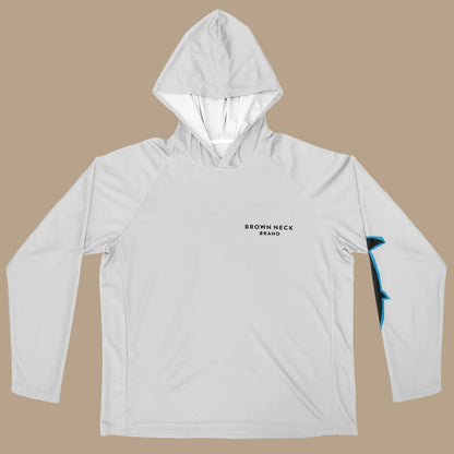 Shark and Minnows Hooded Fishing Shirt