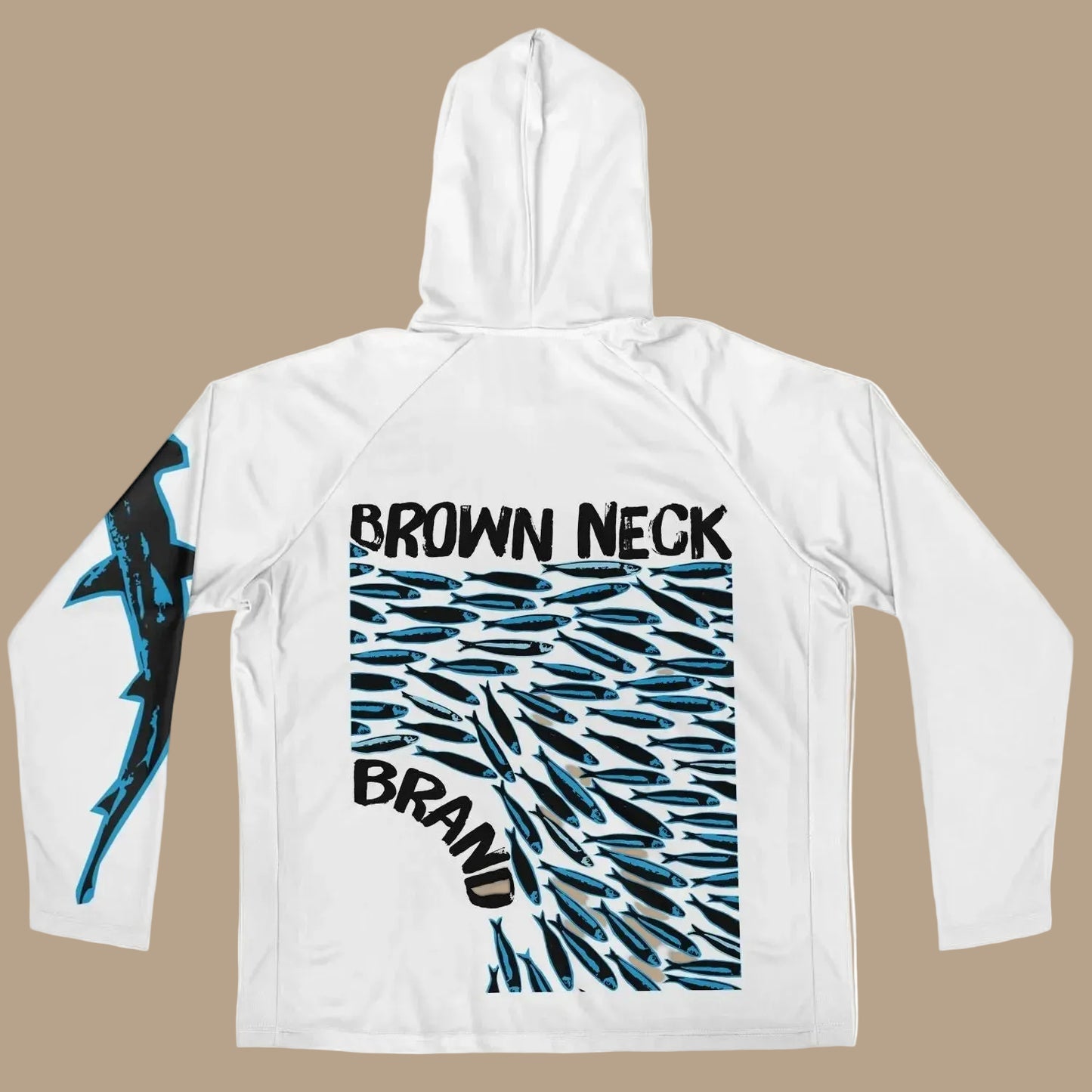 Shark and Minnows Hooded Fishing Shirt