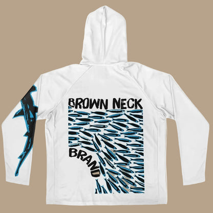 Shark and Minnows Hooded Fishing Shirt